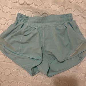 Light blue Lululemon hottie hot shorts 2.5”